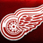 Red and white winged emblem with swirling patterns on dark red background, displayed in four showing sequential animation frames