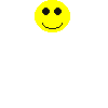 Yellow circular faces with black eyes and mouths in various expressions arranged on a gray background, two yellow-orange explosions below, 'Links' text at bottom right.