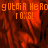 Red and black pixelated background with orange text repeating 'gUTAiR HeRo gUTAiR HeRo rOX6!' across multiple sections.