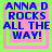 Four identical display blue text on pink and green backgrounds with pixelated edges