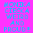 Pixelated text "MONIKA CIECKA WEIRD AND PROUD!!!" displayed across four colored in a