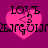 Four identical pink heart-shaped icons with 'LOVE' text and '<3' symbol on magenta background, arranged in a