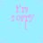 Light blue background with repeated pink text 'i'm sorry' and scattered pink dots, partially obscured by a gray rectangle on the right edge.