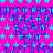 A static digital image with a bright pink background covered in small cyan stars and repeated blue text reading "HODGEPODGE" across the entire surface.