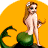 Pixelated mermaid icon with green tail and yellow background on left, green text logo 'OriginalIcons.com' on dark green right side.