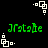 Green pixelated text 'Jrotale' appears in four positions on a black background with white square-and-dot corner elements.
