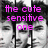 A static image with three of black-and-white portraits and pink text overlays reading "the cute sensitive one," "the cute funny one," and "the cute romantic one."