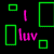A 3x2 contact sheet of a pixelated animated icon featuring colorful text and geometric shapes surrounding a small photo of Usher, with visible frame-to-frame changes in the background elements.