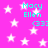 Pink background with white stars and repeated cyan text reading "Macy Ellen" followed by a smiley face symbol.