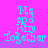 Cyan text on bright pink background reads 'Ne 20 d Him together' with purple wave-like border, repeated in two across the image