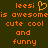 Pixelated orange text on dark green background with a heart symbol replacing 'e' in 'leesi', repeated twice.
