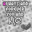 A 5x5 contact sheet of animated frames showing a pixelated text-based icon with "ALWAYS AND FOREVER YOU AND ME" and heart symbols, where the word "FOREVER" cycles through pink/purple color variations across frames.