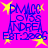 A bright pink background features four identical blue text blocks reading "DMLOO LOVSS ANDREJ EST 2006" surrounded by yellow stars, with slight pixel variations between the four instances.
