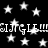 Black background with white stars and repeated text 'SINGLE!!!' in a pixelated font, animated to shift horizontally.