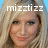 A pixelated image of a person with blonde hair and light skin, featuring text overlays that change across frames.
