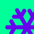 Four purple snowflake-shaped icons on a bright green background, each with distinct branching patterns.