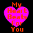 Four identical pixelated heart-shaped icons with orange text reading 'My Heart Beats For You' on a black background, arranged in a