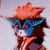 Pixelated cartoon character with blue mask, orange hair, and brown body in four- view