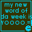 Four identical pixelated display cyan text on dark brown background with a small cyan Pac-Man icon at bottom-right of each