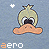 Pixelated duck-like character with light brown head, black eyes, orange beak, and white star above; text 'aero' in white and orange below.