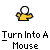 Animated contact sheet of a yellow cartoon mouse transforming from a stick figure into a full-body rodent, displayed across 18 frames in a 5x4 grid with gray background.