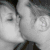 six pixelated images showing a couple in various poses and color treatments, including black-and-white and color versions