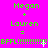 Green text and symbols on bright pink background with repeated 'Megan + Lauren = EFFLIIIIIIIIII' text and white cross symbols.
