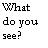 Pixelated text "What do you see?" appears above two distinct animated scenes with blue and dark color schemes.