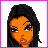 Pixelated cartoon woman with orange skin and black hair in multiple poses, including full face, winking, and partial body, with text reading 'time is of the Essence why spend it Alone?'