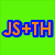 Green background with blue-outlined orange text reading "JS+TH" on left and "4EVER" on right.