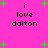 A bright pink background with green plus signs and black text reading "i love dalton" in two vertical
