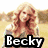 Three distinct pixelated images of a woman with long blonde hair labeled 'Becky' in bold white text on black backgrounds.
