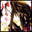 A pixelated anime-style character with long brown hair and a white top with red patterns, next to black background with white text reading "Anime IM" and "com".