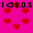 A static image with a bright pink background filled with red pixelated hearts, featuring repeated black text elements and heart symbols.