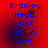 Blue text on red background reads Bradley Head just chillin out with subtle pixel variations across four