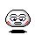 Pixelated circular face with closed eyes, red cheek marks, and blue tears in three of three icons showing tear progression