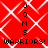 Red background with white diamond lattice pattern, vertical "O Q M S" text, and "WARRIORS!" text in pixelated font across four identical quadrants.
