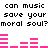 Pixelated text repeats 'can music save your moral soul?moral soul?' above and below pink audio equalizer bars on white background.