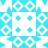 A static pixelated icon with a central white square containing four cyan plus signs, surrounded by a repeating pattern of cyan and white diamond shapes.