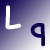 A static image with a gradient background showing two stylized letters, one white 'L' and one dark blue 'q', in the top-left quadrant.