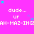 A static image with a bright pink background featuring repeated text and star symbols in cyan and purple.