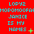 Red background with cyan text repeating 'LOPYZ', 'JANICE IS MY NAMES' and a green plus sign, showing animation changes in the plus sign's position.