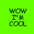 Green background with black text reading "WOW I'M COOL" in four , each showing a different yellow bar position across the image