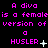 A static image displays repeated text in bright pink on black background with varying symbols next to "HUSLER".