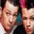 Two pixelated faces side-by-side with a pink hair accessory, next to blue and purple text reading 'TWINS?!', '!YEP!', and 'I ❤️ TWINS' on white background.