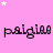 Pink background with white stars and repeated black text 'paigiee' in three
