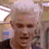 four showing a person with white hair in various poses, with text overlays reading 'Being Bad Never Looked So Good' in a serif font