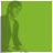 Pixelated green-toned icon shows a side-profile figure with long hair against solid green background, no visible text or distinct clothing details.