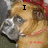 A pixelated dog with a red headband and silver muzzle appears in three , each showing different text overlays