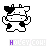 A 5x4 contact sheet of pixel art cow icons with varying text labels and poses, displayed on a gray background.